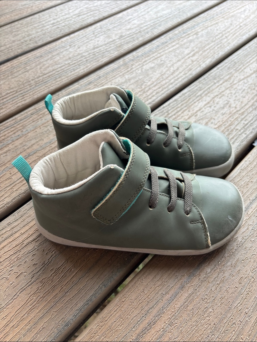 Ten Little Toddler Size 1Y Healthy Feet Wide Toe Box Grayish Green Unisex Shoes